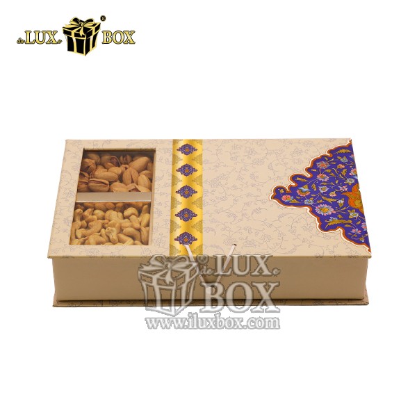 جعبه بسته بندی آجیل و خشکبار ویترین دار لوکس باکس کد LB0112