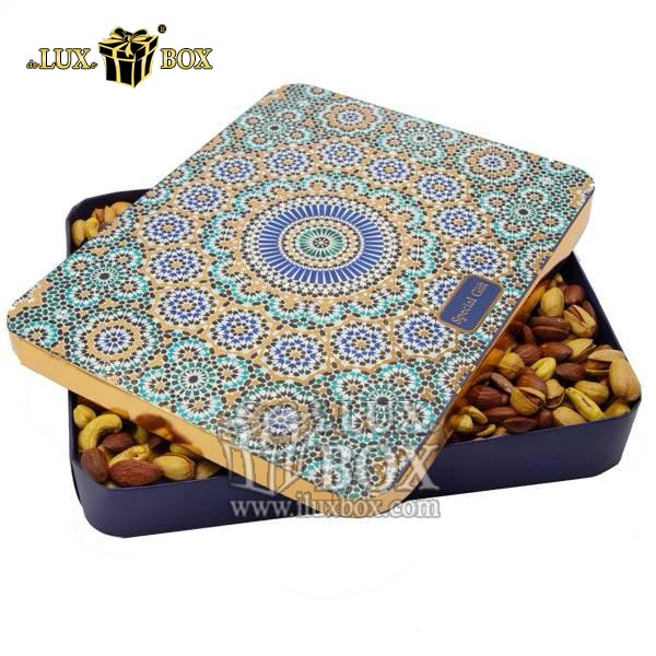 جعبه هارد باکس طلاکوب سنتی شکلات آجیل لوکس باکس کد LB0116